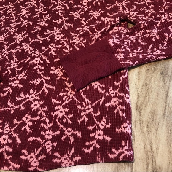 Knox Rose Red Pink Pullover Sweater Cuffed Sleeve Cotton Poly Blend Womens XL - Picture 2 of 7